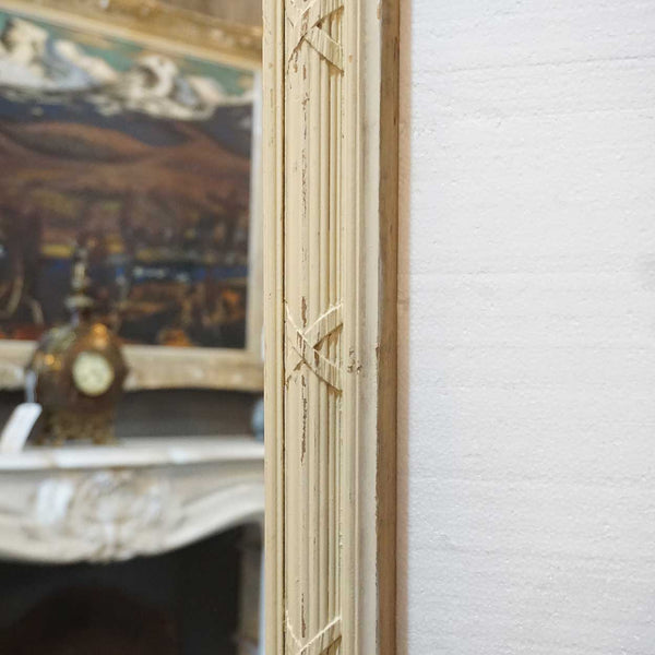 Large Louis XVI Style Belcaro Mansion Painted Pine Rectangular Mirror