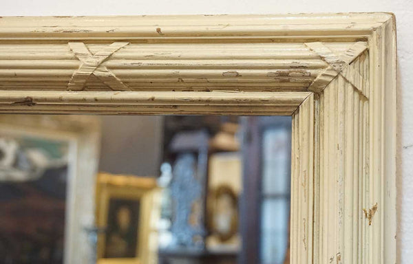 Large Louis XVI Style Belcaro Mansion Painted Pine Rectangular Mirror
