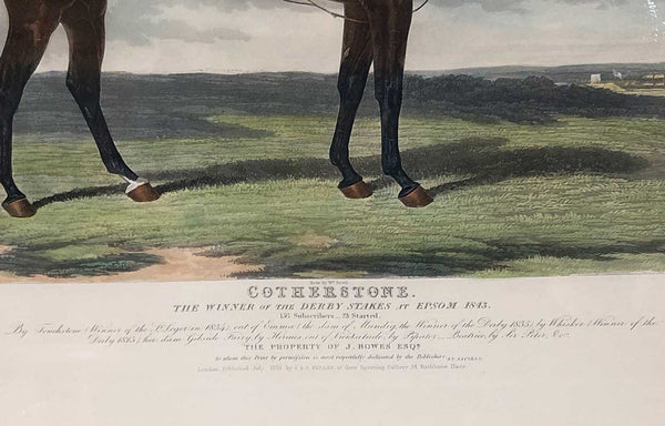 Pair H. HALL and J.F. HERRING Color Lithographs, English Race Horses