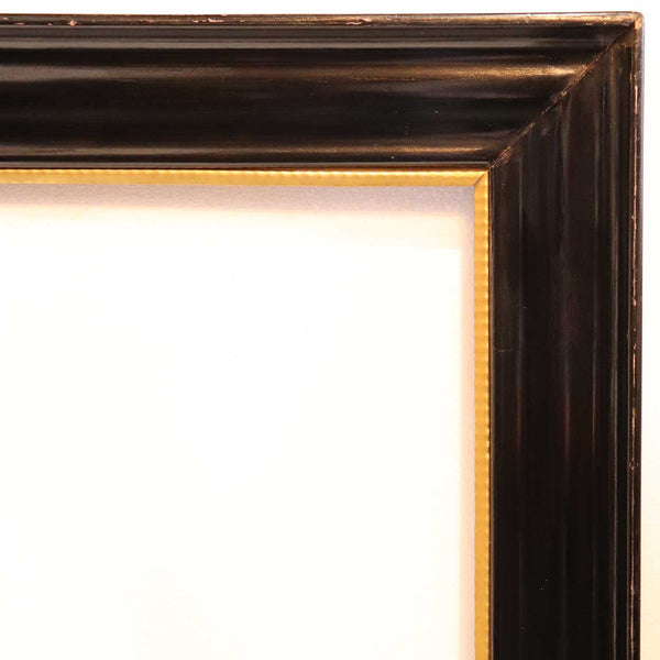 Dutch Baroque Style Black Lacquered and Gilt Painting or Mirror Frame