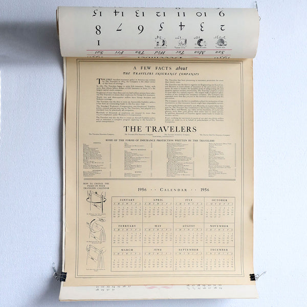 Nine Vintage American Travelers Insurance Currier & Ives Wall Calendars