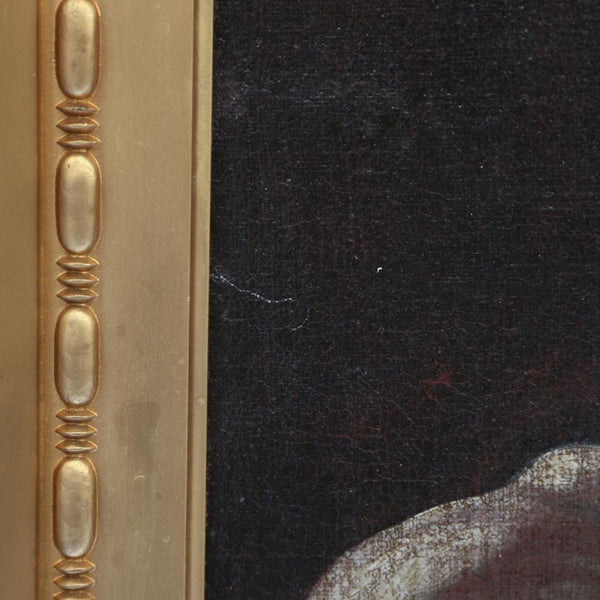 German School Oil on Canvas Painting, Allegory of Hearing, after Johann Heinrich Schönfeld