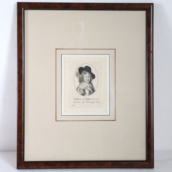 Pair WILLIAM MARSHALL Engravings on Paper, William of Nassau and Lady Mary
