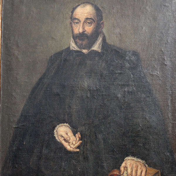 BRUNO MOLLER after El Greco Oil on Canvas Painting, Portrait of Andrea Palladio