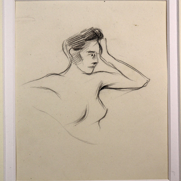 JEAN-LOUIS FORAIN Pencil on Paper Drawing, Nude Woman Study