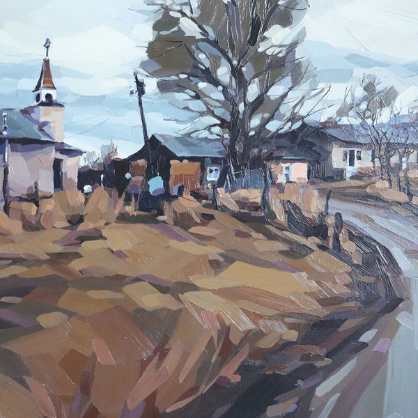 MICK SHIMONEK Oil on Canvas Painting, High Road to Taos