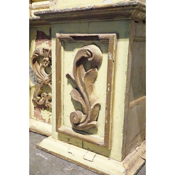 Rare Signed Indo-Portuguese Baroque Painted Teak Architectural Wall Shrine