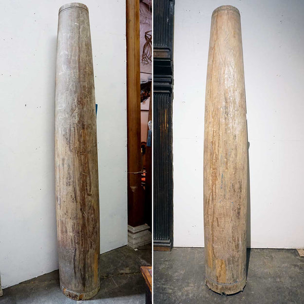 Pair of Very Large Indian Solid Satinwood Columns