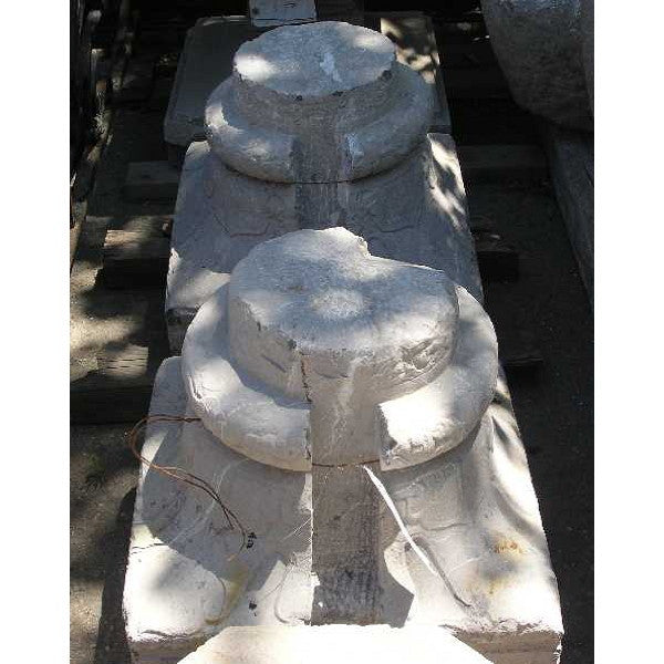 Pair of Chinese Stone Architectural Pillar Bases