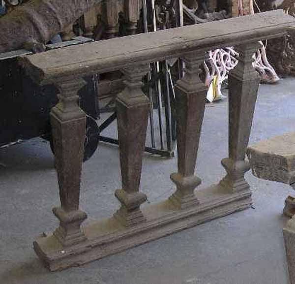 Three-Piece Portuguese Baroque Period Chestnut Altar Railing