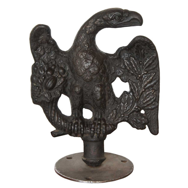 Rare American Philadephia Federal George Clymer Black Cast Iron Columbian Press Eagle Finial