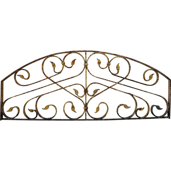 French Colonial Wrought Iron Arched Transom