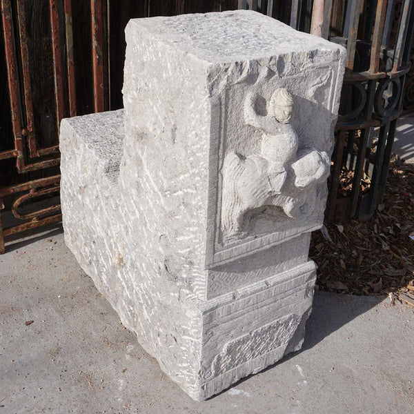 Chinese Shanxi Province Elm Double Door, Frame and Stone Bases
