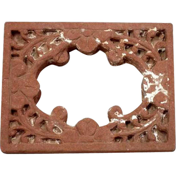 Indian Red Sandstone Architectural Fragment Carving, Open Frame