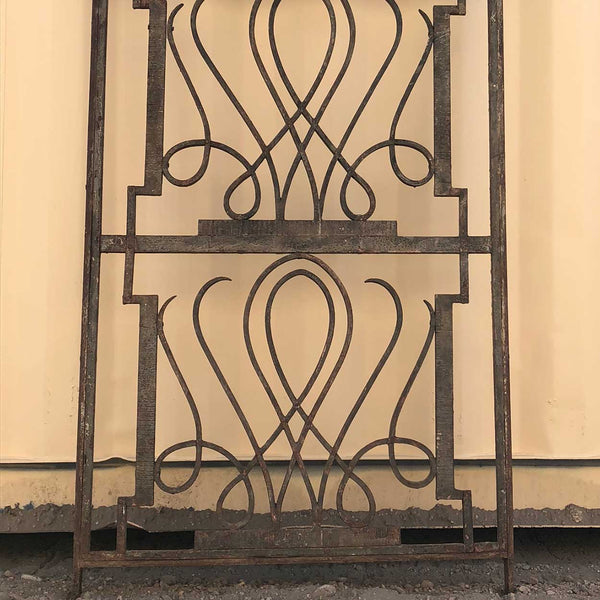 French Art Deco Edgar Brandt Style Wrought Iron (Fer Forge) Panel