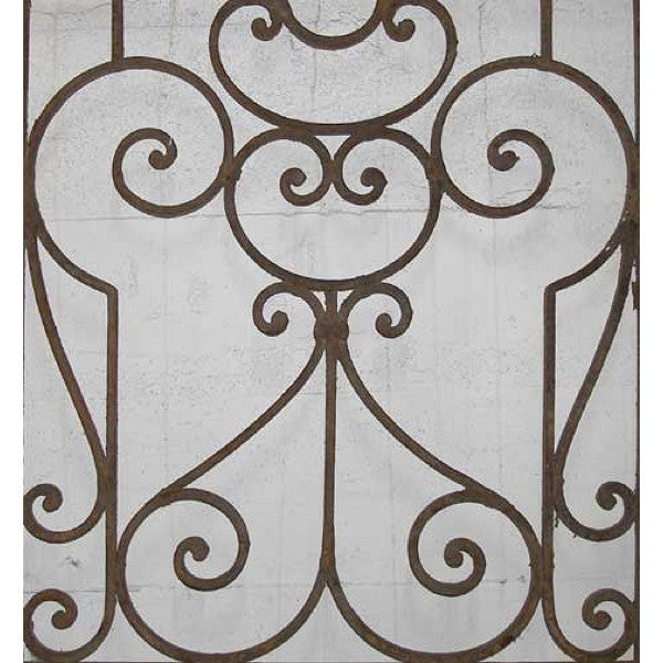 French Colonial Wrought Iron Window Grille