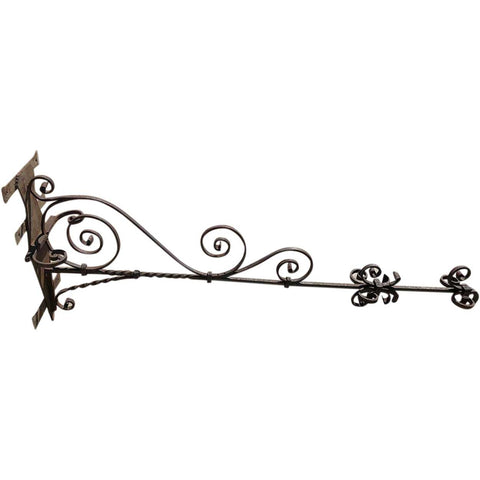 Large French Wrought Iron Architectural Sign or Lantern Bracket