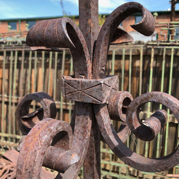 Large French Wrought Iron Architectural Sign or Lantern Bracket