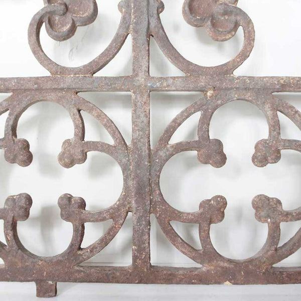 Set of 47 English Neo-Gothic Revival Cast Iron Fence Railings Panels
