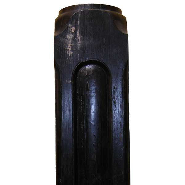 Pair Indo-Portuguese Solid Ironwood Marble Base Architectural Pilasters