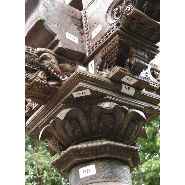 Massive Indian Haveli Teak Complete Architectural Colonnaded Veranda Porch