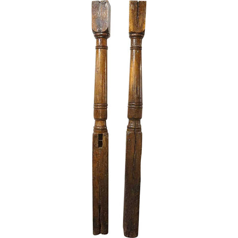 Pair of Early Danish Oak Columns
