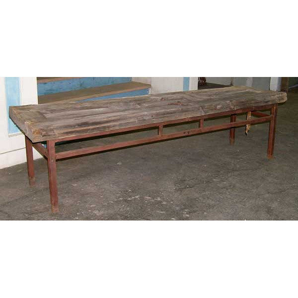 Mexican Pine Paneled Door as a Coffee Table