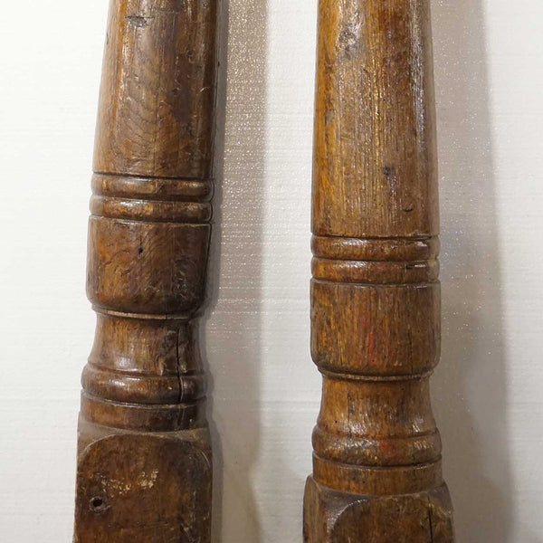 Pair of Danish 17th Century Oak Farmhouse Columns