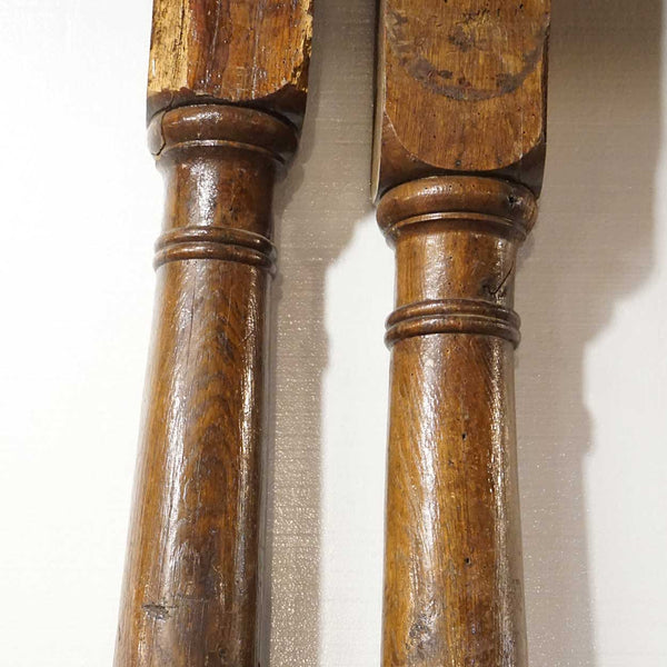 Pair of Danish 17th Century Oak Farmhouse Columns