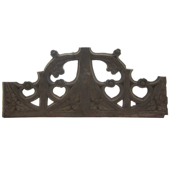 English Gothic Chatsworth House Oak Architectural Tracery Panel