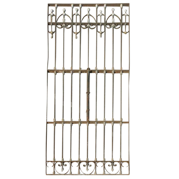 Large Spanish Wrought Iron and Zinc Architectural Window Grille