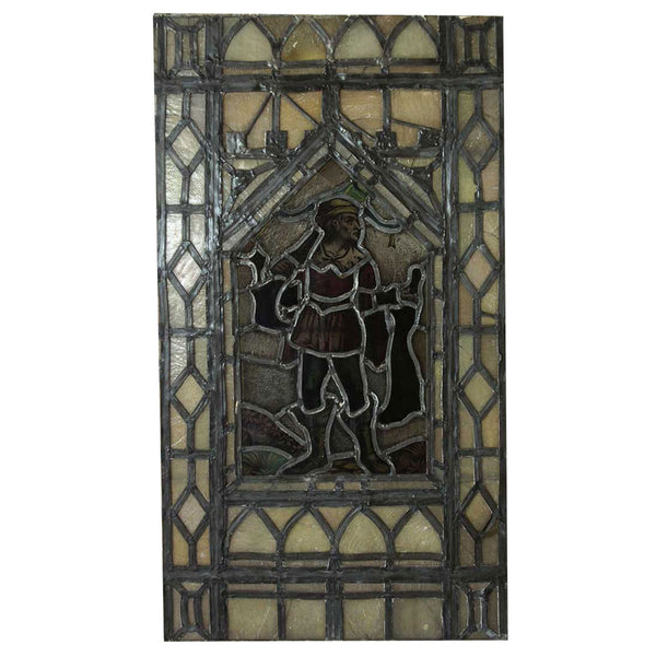 Renaissance Revival Stained and Leaded Glass Window