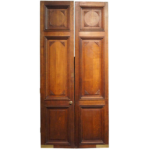 Large French Oak Panelled Double Door