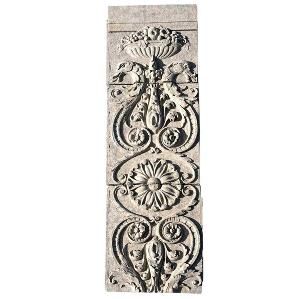 American Terracotta Architectural Fruit and Urn Three-Part Building Panel Fragment