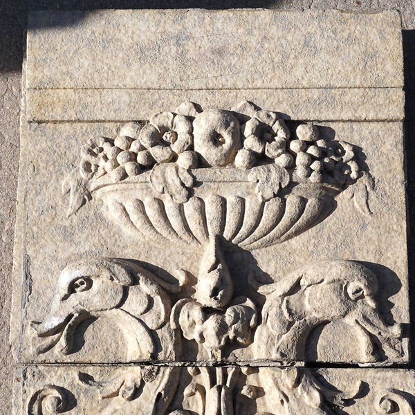 American Terracotta Architectural Fruit and Urn Three-Part Building Panel Fragment