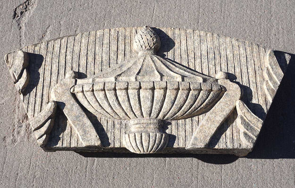 American Neoclassical Terracotta Architectural Building Urn Panel Fragment
