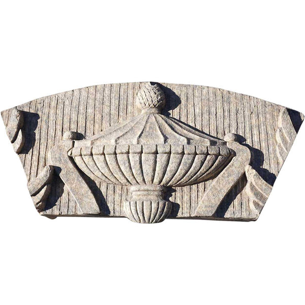 American Neoclassical Glazed Terracotta Architectural Building Urn Panel
