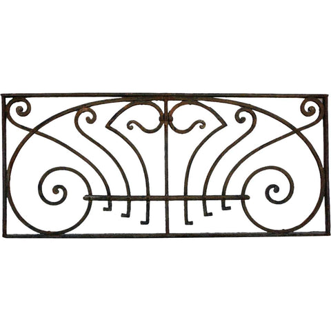 Victorian Wrought Iron Rectangular Transom Grille