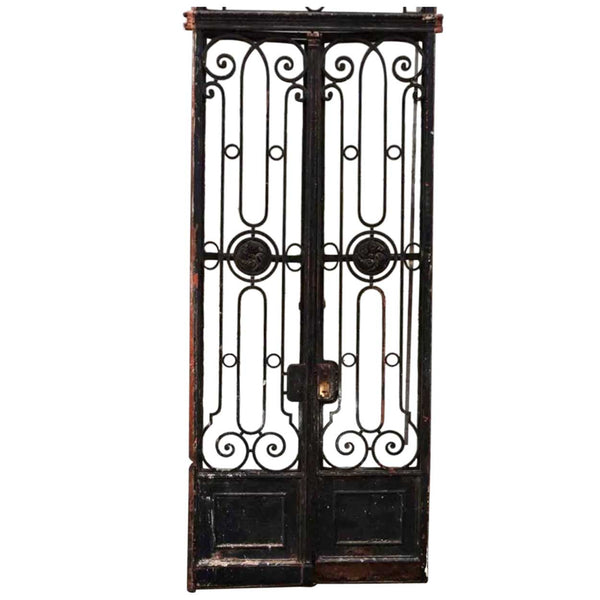 French Beaux-Arts Wrought Iron Double Door