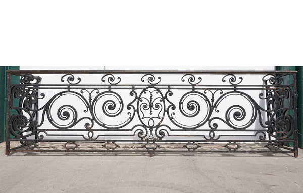 Fine French Beaux-Arts Heavy Wrought Iron Balcony