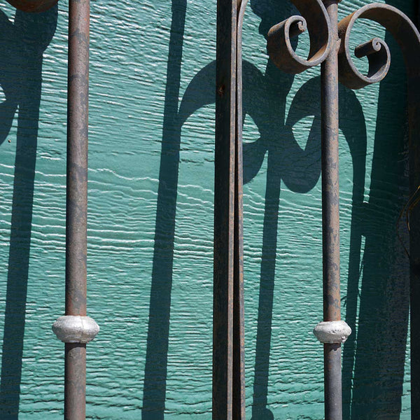 French Wrought Iron and Zinc Double Door Garden Gate