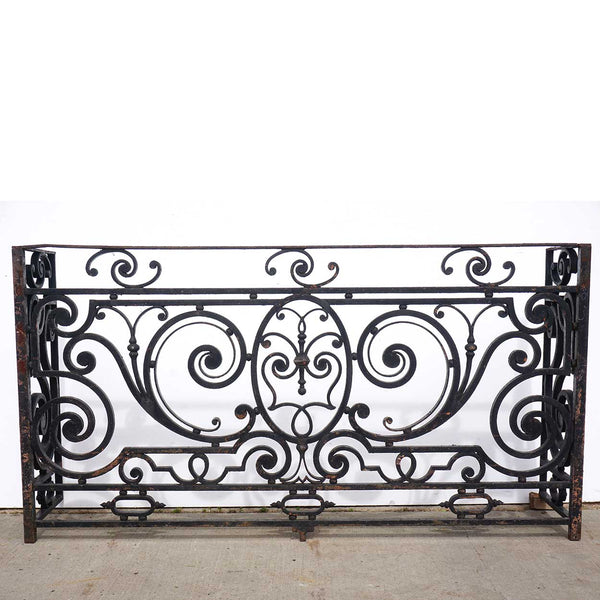 French Beaux-Arts Thick Wrought Iron Balcony