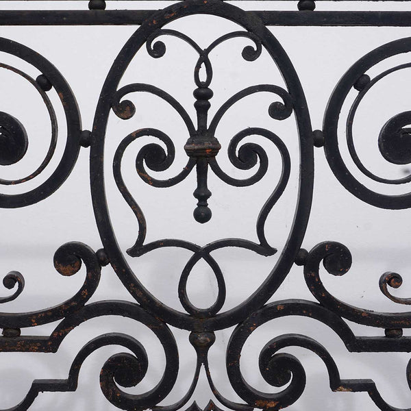 French Beaux-Arts Thick Wrought Iron Balcony