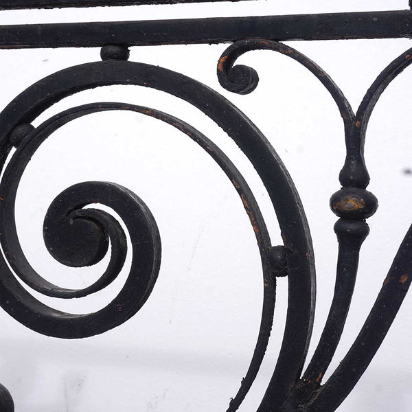 French Beaux-Arts Thick Wrought Iron Balcony