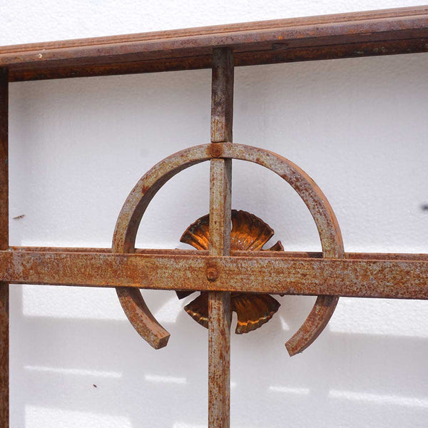 Small Spanish Art Nouveau Wrought Iron and Zinc Balcony Railing