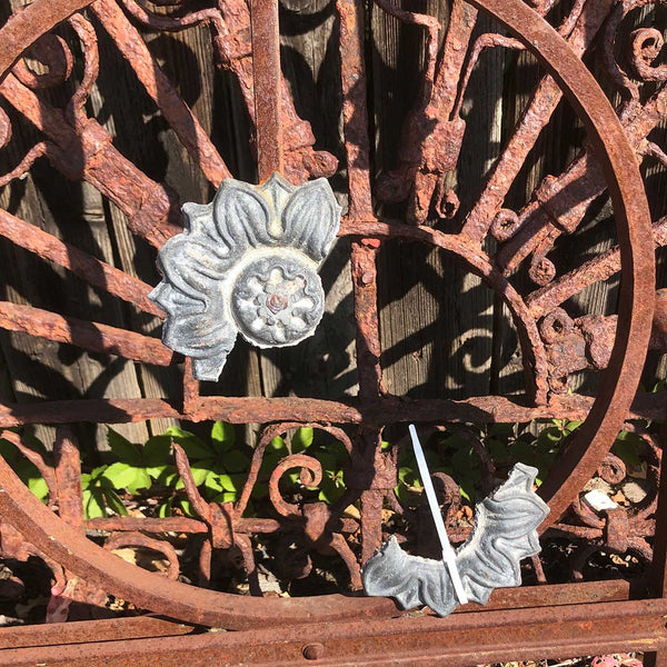 Small Spanish Art Nouveau Wrought Iron and Zinc Balcony Railing