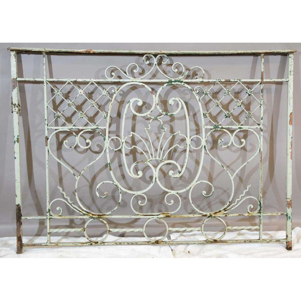 Small French Beaux-Arts Painted Wrought Iron Balcony