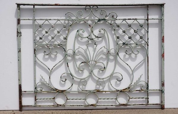 Small French Beaux-Arts Painted Wrought Iron Balcony