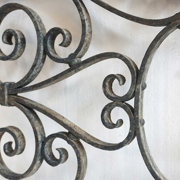 French Beaux Arts Wrought Iron Architectural Grille Panel