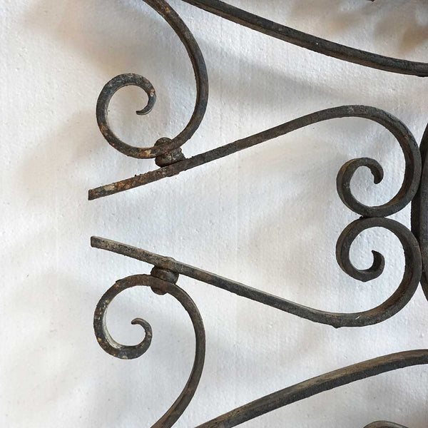 French Beaux Arts Wrought Iron Architectural Grille Panel